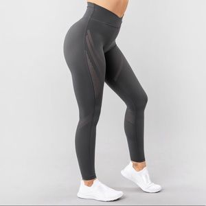 Alphalete Surface Path Laser Cut Legging Dark Grey